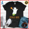Funny Pickle Ghost Loves To Play Pickleball At Halloween T-Shirt