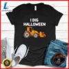 Kids I Dig Halloween Pumpkin Tractor Jack O Latern Toddlers Boys T-Shirt