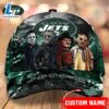New York Jets NFL Personalized Trending Cap Mixed Horror Movie Characters 3 New York Jets NFL Personalized Trending Cap Mixed Horror Movie Characters