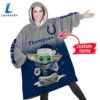 NFL Indianapolis Colts Baby Yoda Custom Huggle Hoodie