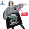 NFL Las Vegas Raiders Baby Yoda Custom Huggle Hoodie