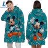 NFL Miami Dolphins Mickey Mouse Blanket Hoodie 2 NFL Miami Dolphins Mickey Mouse Blanket Hoodie