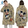 NFL New Orleans Saints Mickey Mouse Blanket Hoodie 2 NFL New Orleans Saints Mickey Mouse Blanket Hoodie