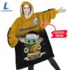 NFL Pittsburgh Steelers Baby Yoda Custom Huggle Hoodie