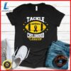 Tackle Childhood Cancer Awareness Football Gold Ribbon Kids T-Shirt 2 Tackle Childhood Cancer Awareness Football Gold Ribbon Kids T-Shirt