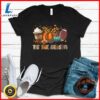 Tis' The Season Leopard Pumpkin Football Halloween Fall T-Shirt