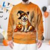 Akita Dog In Spooky Autumn Halloween 3D Shirt 3 Akita Dog In Spooky Autumn Halloween 3D Shirt