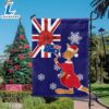 Australia Christmas Kangaroo Claus Merry Christmas Flag