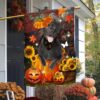 Black Labrador Pumpkin Happy Fall Y'all Flag, Halloween Garden Flags