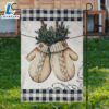 Black White Plaid Gloves Leaf Christmas Garden FlagXmas, Garden Flags, Outdoor Xmas Flags