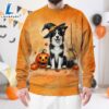 Border Collie Dog In Spooky Autumn Halloween 3D Shirt 2 Border Collie Dog In Spooky Autumn Halloween 3D Shirt