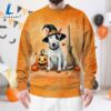 Bull Terrier Dog In Spooky Autumn Halloween 3D Shirt 2 Bull Terrier Dog In Spooky Autumn Halloween 3D Shirt