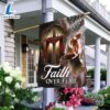 Christian Cross American Flag Faith Over Fear - Gifts For Christian