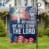 Merry Christmas Christian Cross As For Me And My House We Will Serve The Lord Flag 3 Christian Cross As For Me And My House We Will Serve The Lord Flag