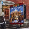 Christmas Flag Nativity Scene Oh Holy Night Jesus Was Born - Christmas Flag