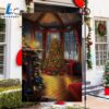 Christmas Tree Beside Window Christmas Tree Xmas Garden Flag