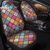 Color Vintage Mandala Bohemian Premium Custom Car Premium Custom Car Seat Covers Decor Protectors Decor Protector