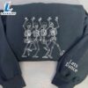 Dancing Skeleton Embroidered Sweatshirt Gift Christmas