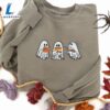 Embroidered Ghost Book Sweatshirt, Ghost Reading Books Sweatshirt