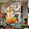 Fall Pumpkins Flag Give Thanks To The Lord Thanksgiving Halloween Flag, Halloween Garden Flags 2 Fall Pumpkins Flag Give Thanks To The Lord Thanksgiving Halloween Flag, Halloween Garden Flags