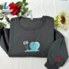 Funny Snail Embroidered Sweatshirt Gift Christmas