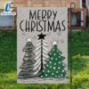 Grey Xmas Tree Burlap Merry Christmas Garden FlagXmas, Garden Flags, Outdoor Xmas Flags