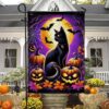 Halloween Black Cat Flag, Halloween Garden Flags 3 Halloween Black Cat Flag, Halloween Garden Flags