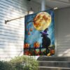 Halloween Witchy Black Cat Flag, Halloween Garden Flags 3 Halloween Witchy Black Cat Flag, Halloween Garden Flags