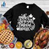 Happy Hallothanksmas Gift Funny Gather Here With Grateful Hearts Version Sweatshirt