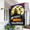 Happy Halloween Spooky Haunted House Flag, Halloween Garden Flags 3 Happy Halloween Spooky Haunted House Flag, Halloween Garden Flags