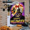 Happy Halloween Spooky Witch Haunted House Flag, Halloween Garden Flags 3 Happy Halloween Spooky Witch Haunted House Flag, Halloween Garden Flags