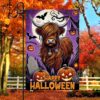 Highland Cow Halloween Flag, Halloween Garden Flags 3 Highland Cow Halloween Flag, Halloween Garden Flags