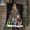 Hippie Christmas Tree Flag Let It Be