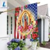 Merry Christmas Mary, Mother of Jesus. Our Lady of Guadalupe American Flag - Christmas Flag 3 Mary, Mother of Jesus. Our Lady of Guadalupe American Flag - Christmas Flag