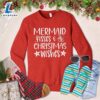 Mermaid Kisses And Christmas Wishes Sweatshirt - Gift Christmas Sweatshirt 2 Mermaid Kisses And Christmas Wishes Sweatshirt