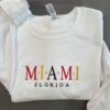 Merry Christmas Miami Florida Embroidered Sweatshirt Gift Christmas 2 Miami Florida Embroidered Sweatshirt Gift Christmas