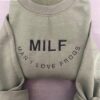 Merry Christmas Milf Man I Love Frogs Embroidered Sweatshirt, Women's Embroidered Sweatshirts 3 Milf Man I Love Frogs Embroidered Sweatshirt, Women's Embroidered Sweatshirts