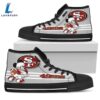 NFL San Francisco 49ers Grey Mickey High Top Shoes For Fans 2 NFL San Francisco 49ers Grey Mickey High Top Shoes For Fans