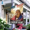 One Nation Under God Lion Lamb Christian Cross Flag - Christian Flag