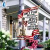 Only Jesus Christ and American Veteran Can Die For You, US Veteran Flag - Christian Flag