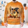 Pomeranian Dog In Spooky Autumn Halloween 3D Shirt 3 Pomeranian Dog In Spooky Autumn Halloween 3D Shirt