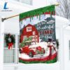 Red Truck Christmas Flag It's The Most Wonderful Time Of The Year Flag - Christmas Flag