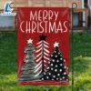 Red Xmas Tree Burlap Merry Christmas Garden FlagXmas, Garden Flags, Outdoor Xmas Flags