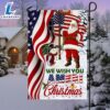 Santa Claus, We Wish You Ameri Christmas Garden Flag &amp Mailbox Cover - Christmas Flag