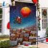 Merry Christmas Santas Magical Balloon Ride Over Winter Town Santa Claus Xmas Garden Flag 3 Santas Magical Balloon Ride Over Winter Town Santa Claus Xmas Garden Flag