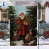 Santas Woodland Friends Christmas Garden Flag