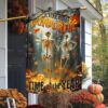 Skull Fall Halloween Pumpkin It's The Most Wonderful Time Of The Year, Halloween Garden Flags 3 Skull Fall Halloween Pumpkin It's The Most Wonderful Time Of The Year, Halloween Garden Flags