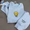 Merry Christmas Smiley Face Embroidered Sweatshirt Gift Christmas 2 Smiley Face Embroidered Sweatshirt Gift Christmas