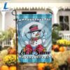 Snowman Christmas Welcome FlagXmas, Garden Flags, Outdoor Xmas Flags