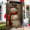 Snowman Wearing Noel Scarf And Hat Snowman Xmas Garden Flag